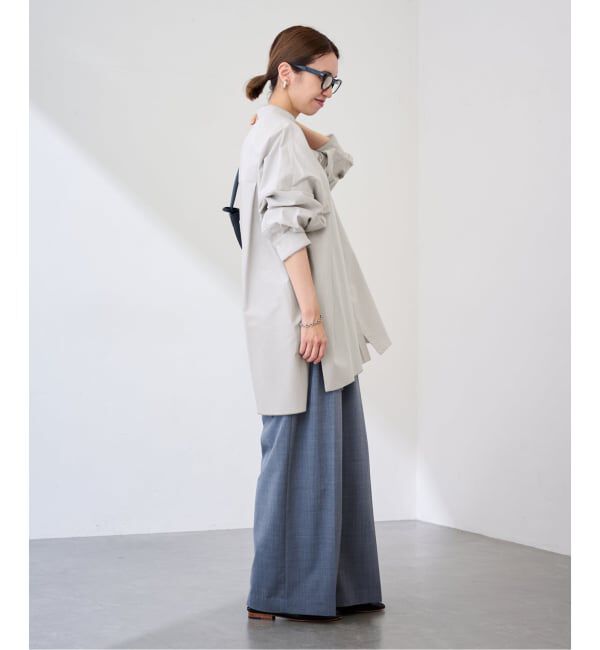 FRAMeWORK「≪予約≫バンドカラーロングシャツ」|シャツ・ブラウス|