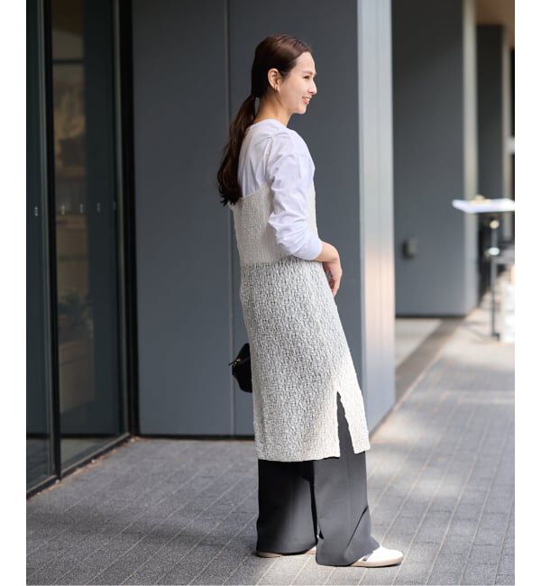 FRAMeWORK「≪予約≫シャーリングレースキャミワンピース」|ワンピース|