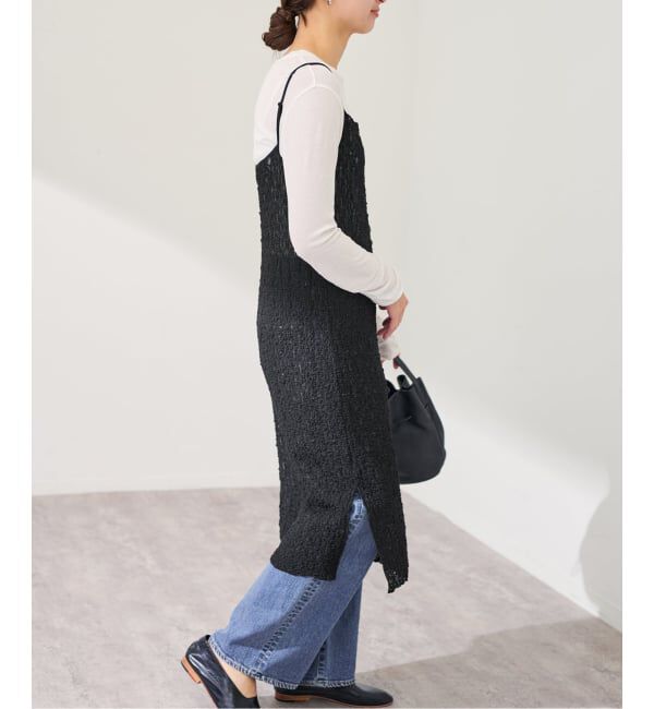 FRAMeWORK「≪予約≫シャーリングレースキャミワンピース」|ワンピース|