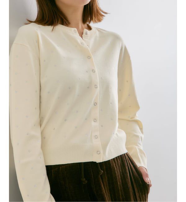 U by SPICK&SPAN「ビジューニットカーデ」|カーディガン|