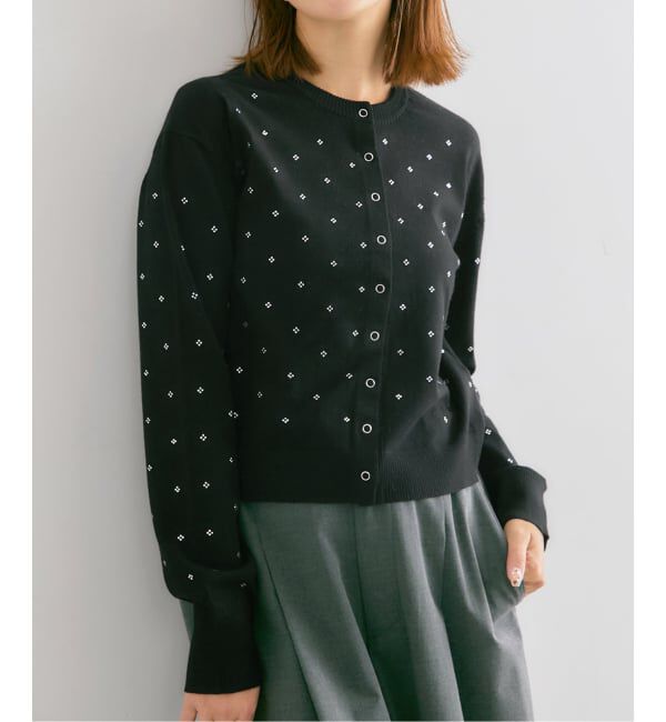 U by SPICK&SPAN「ビジューニットカーデ」|カーディガン|