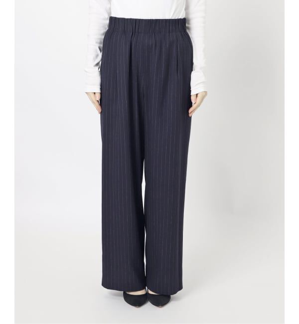 Spick and Span「《予約》ピンストライプイージーパンツ」|スラックス|