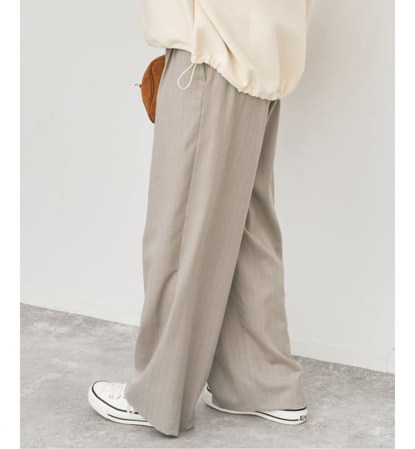 Spick and Span「《予約》ピンストライプイージーパンツ」|スラックス|