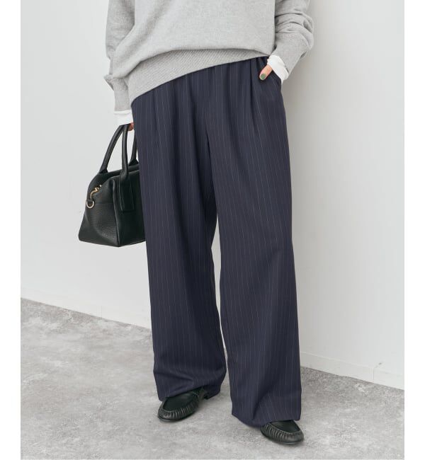 Spick and Span「《予約》ピンストライプイージーパンツ」|スラックス|