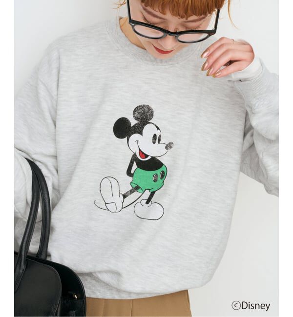 Spick and Span「《予約》GOOD ROCK SPEED/グッドロックスピード別注ダメージ / ミッキー / スウェット」|スウェット・ジャージ|グレーA