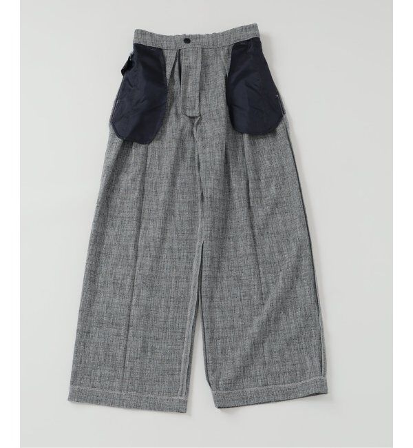  「【洗える】ツイードワイドパンツ」|スラックス|