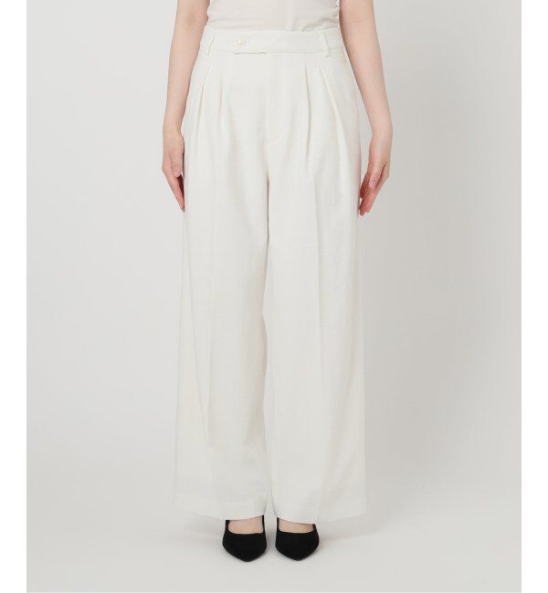  「【洗える】ツイードワイドパンツ」|スラックス|