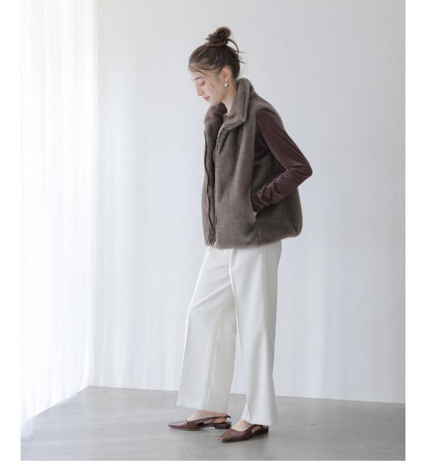  「【洗える】ベロアドレープカットソー」|Tシャツ・カットソー|