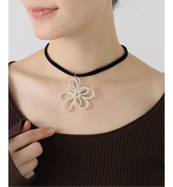  「POP ADER.bijoux/ポップ アデルビジュー Noemie velour necklace」|ネックレス|