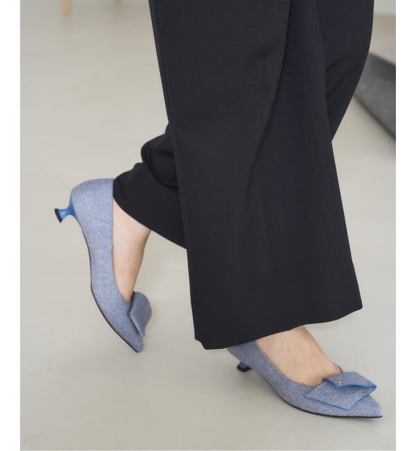  「《追加》3.5cmポインテッドLモチーフパンプス」|パンプス|ブルー