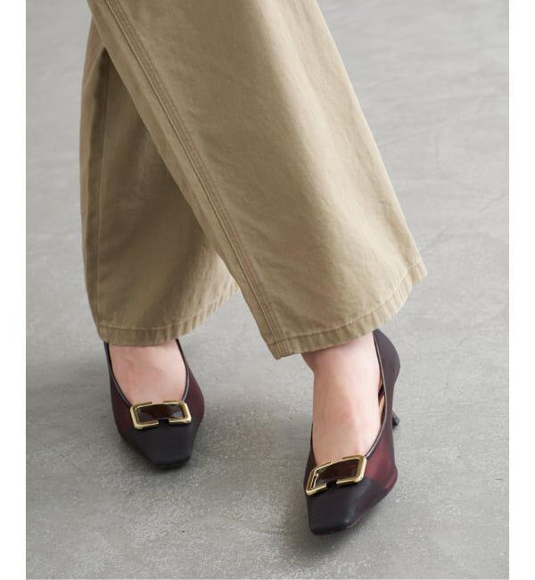  「5cmスクエアチュールバックルパンプス」|パンプス|