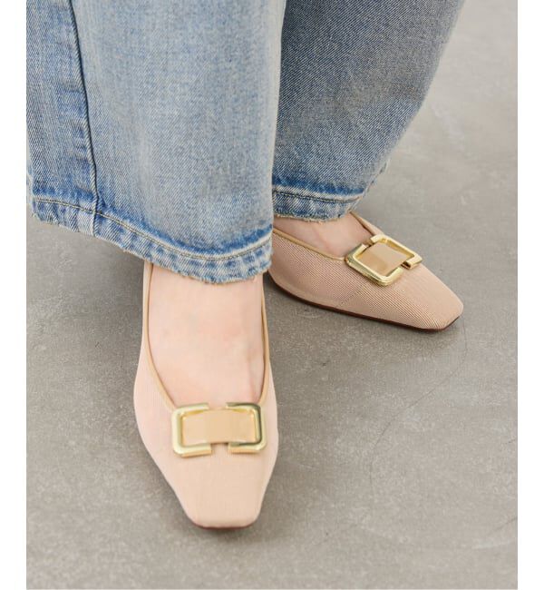  「5cmスクエアチュールバックルパンプス」|パンプス|