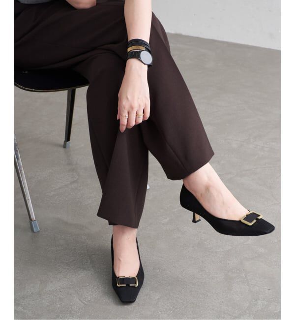  「5cmスクエアチュールバックルパンプス」|パンプス|