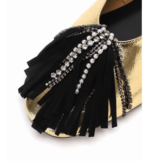 GRISE「GRISEレザービジューフリンジフラット」|その他|