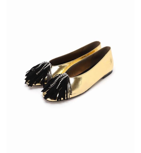 GRISE「GRISEレザービジューフリンジフラット」|その他|