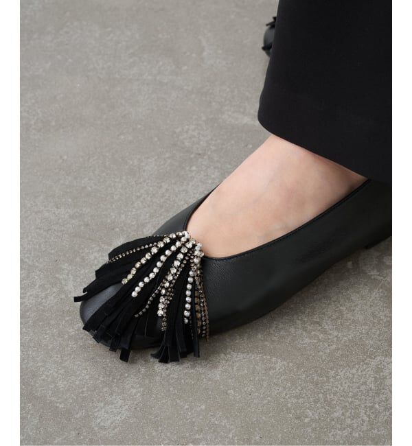 GRISE「GRISEレザービジューフリンジフラット」|その他|