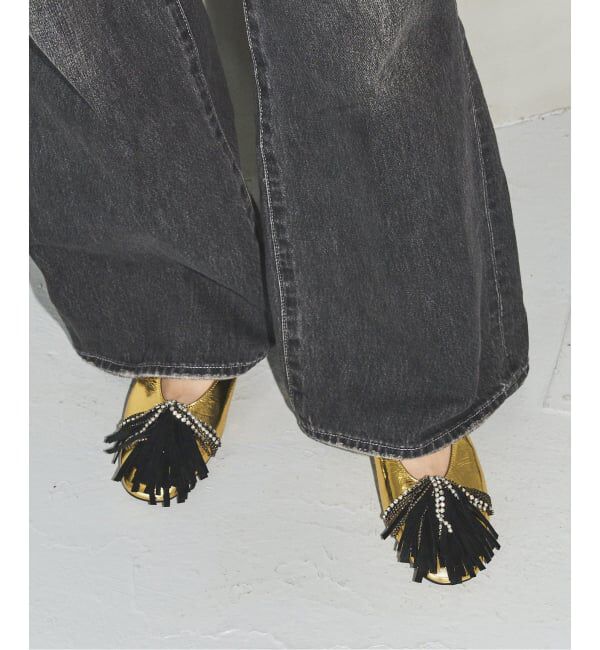 GRISE「GRISEレザービジューフリンジフラット」|その他|