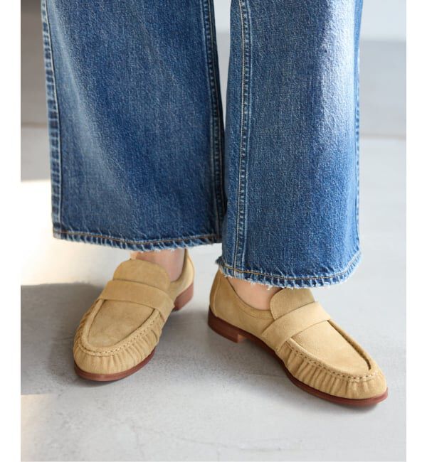  「《予約》レザーギャザーローファー」|ローファー|