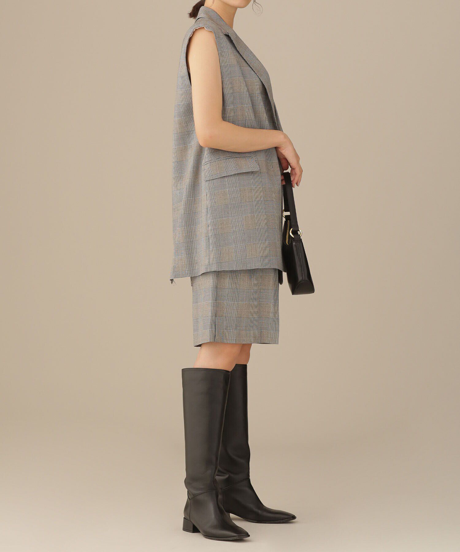 nano･universe「LB.03/2タックウールミドルパンツ（セットアップ可）」|キュロット|