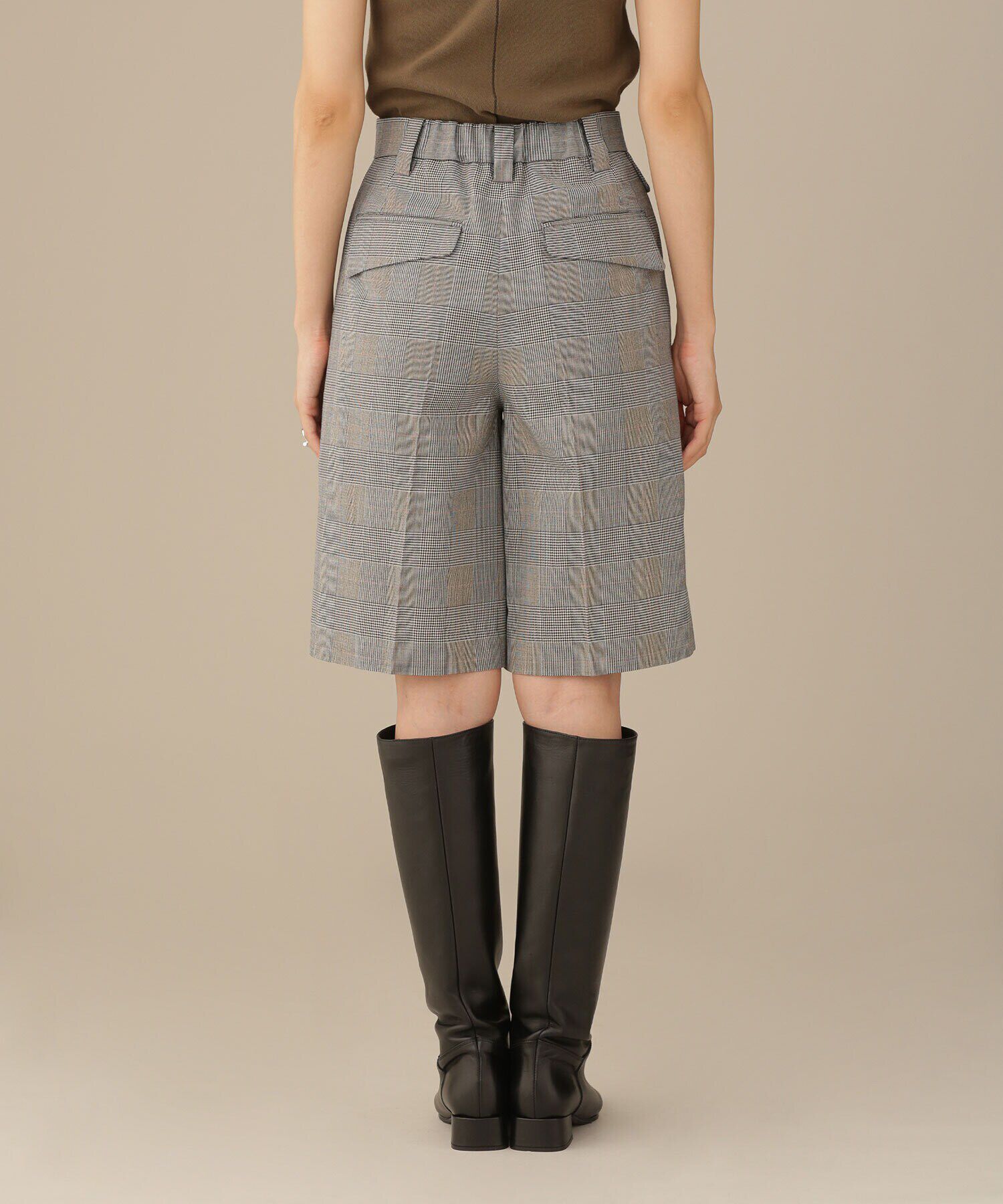 nano･universe「LB.03/2タックウールミドルパンツ（セットアップ可）」|キュロット|