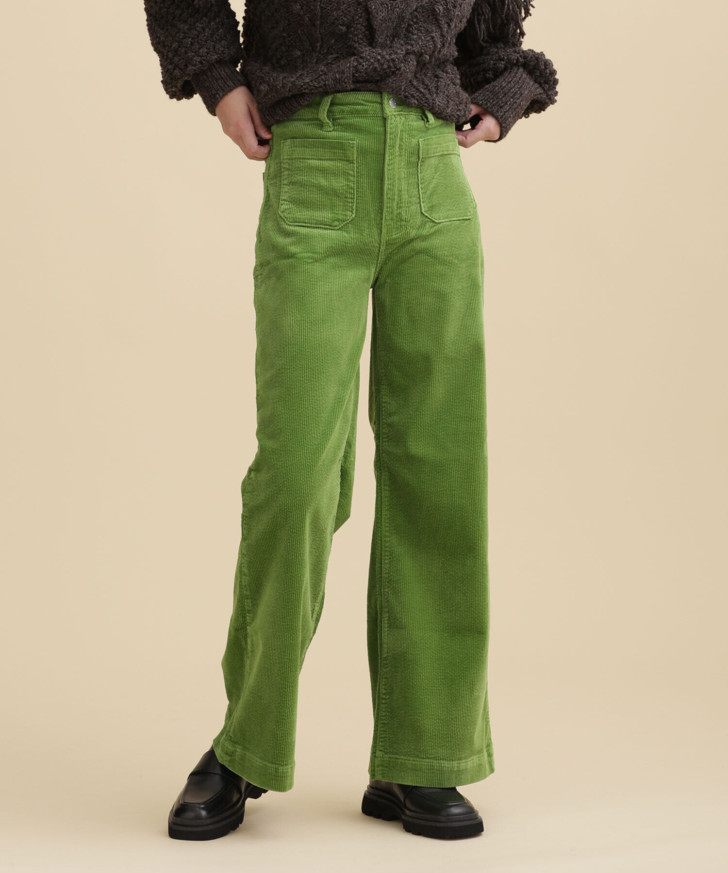 nano･universe「ROLLA'S/SAILOR JEAN OLIEVE CORD」|チノ|グリーン