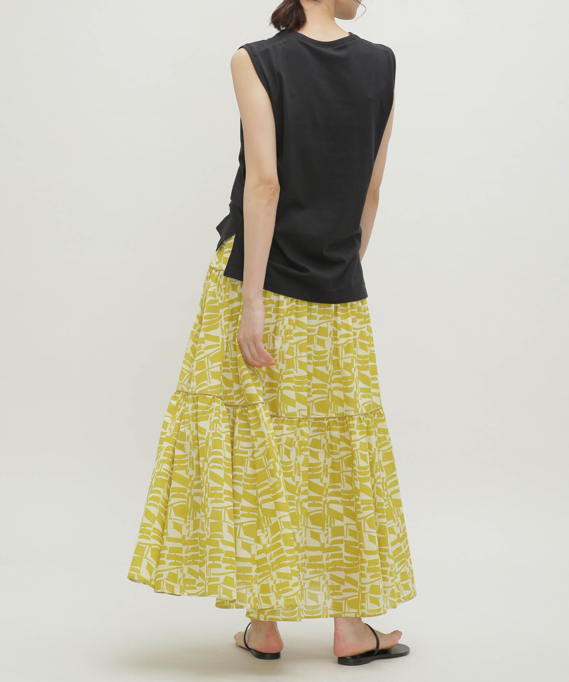 nano･universe「LB.03/幾何学柄ティアードスカート」|スカート|