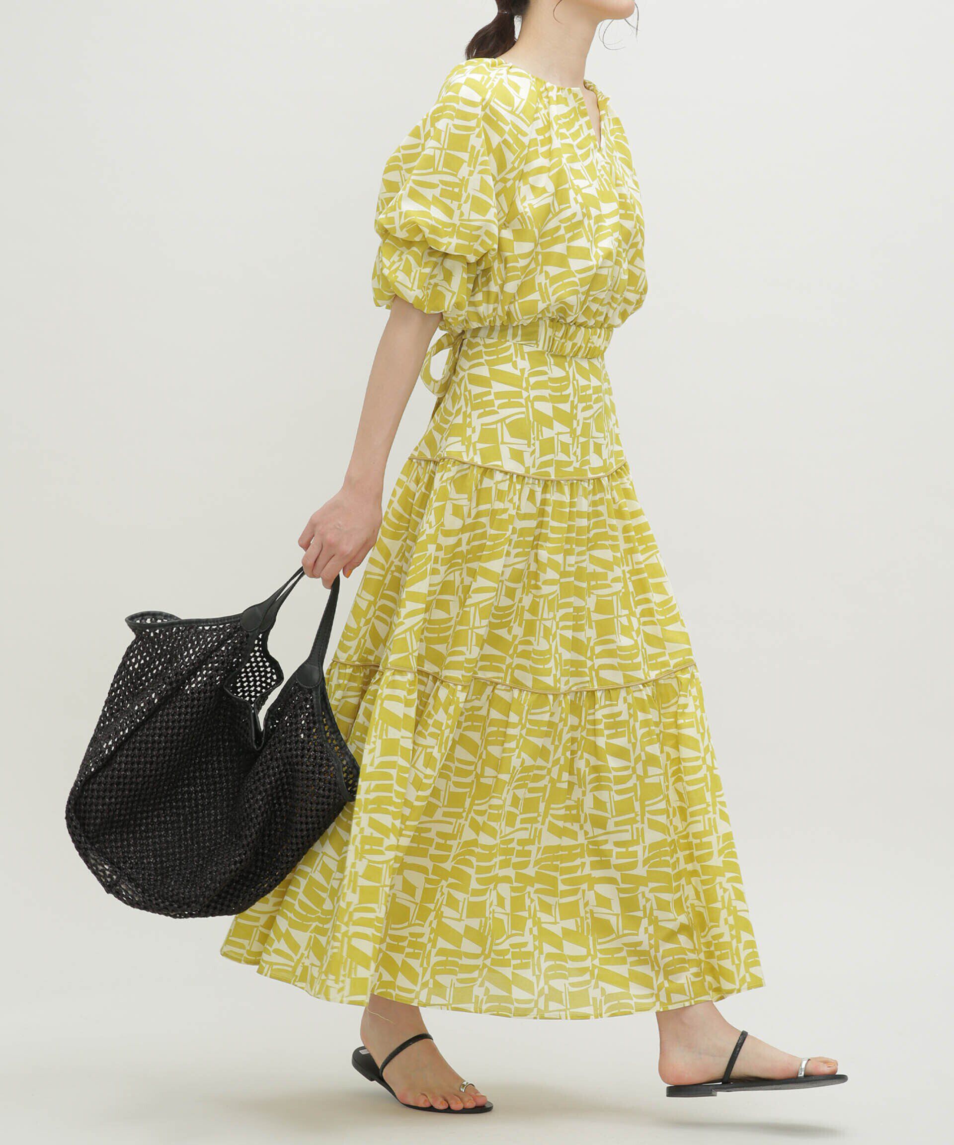 nano･universe「LB.03/幾何学柄ティアードスカート」|スカート|