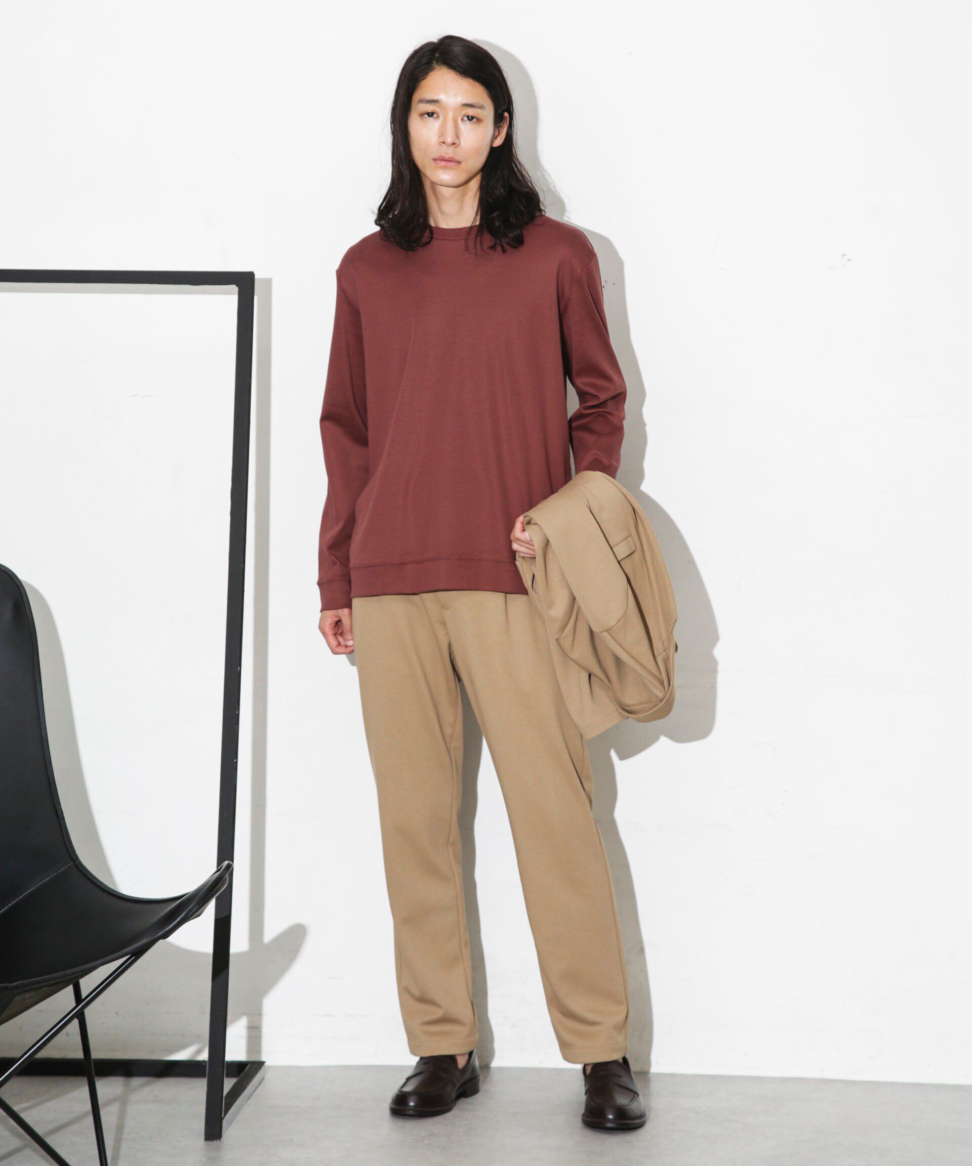 nano･universe「｢FORMAL JERSEY｣クルーネックカットソー長袖」|Tシャツ・カットソー|