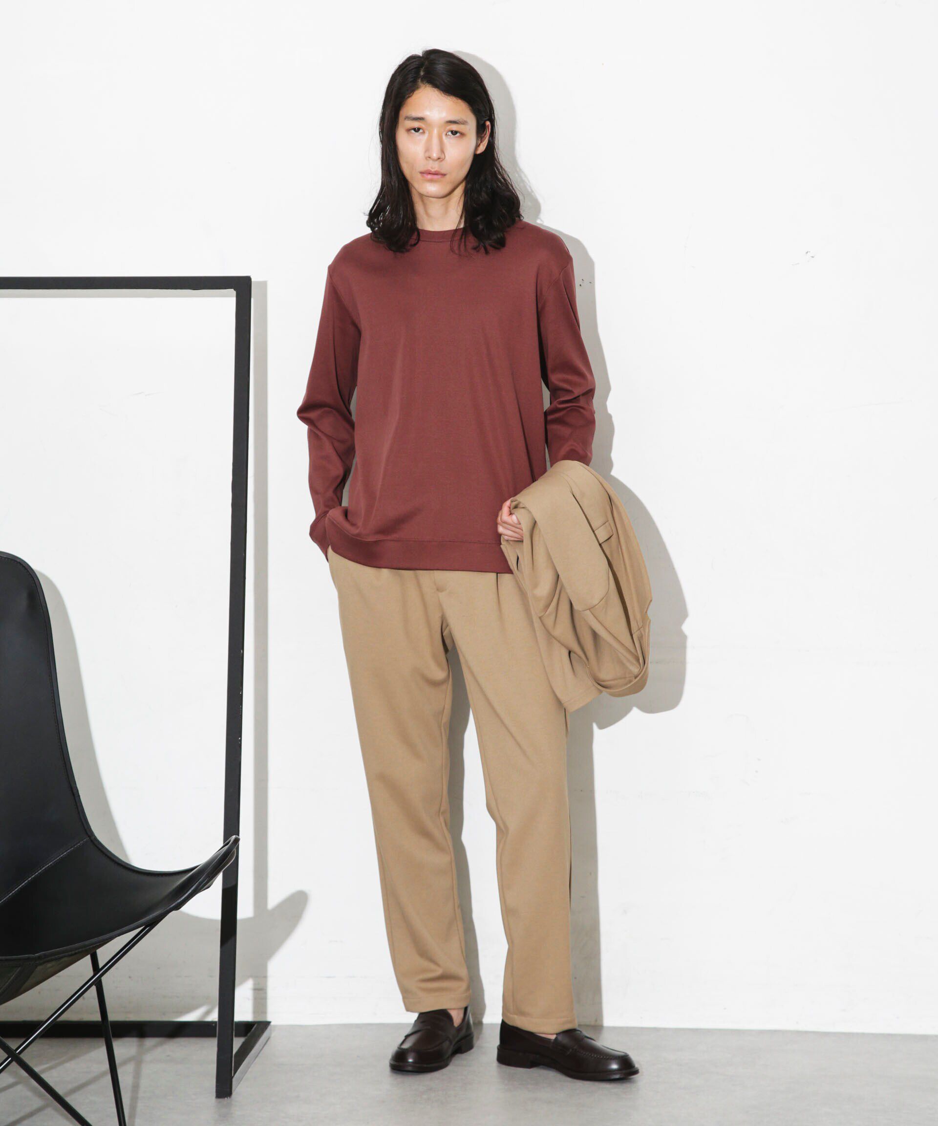 nano･universe「｢FORMAL JERSEY｣クルーネックカットソー長袖」|Tシャツ・カットソー|