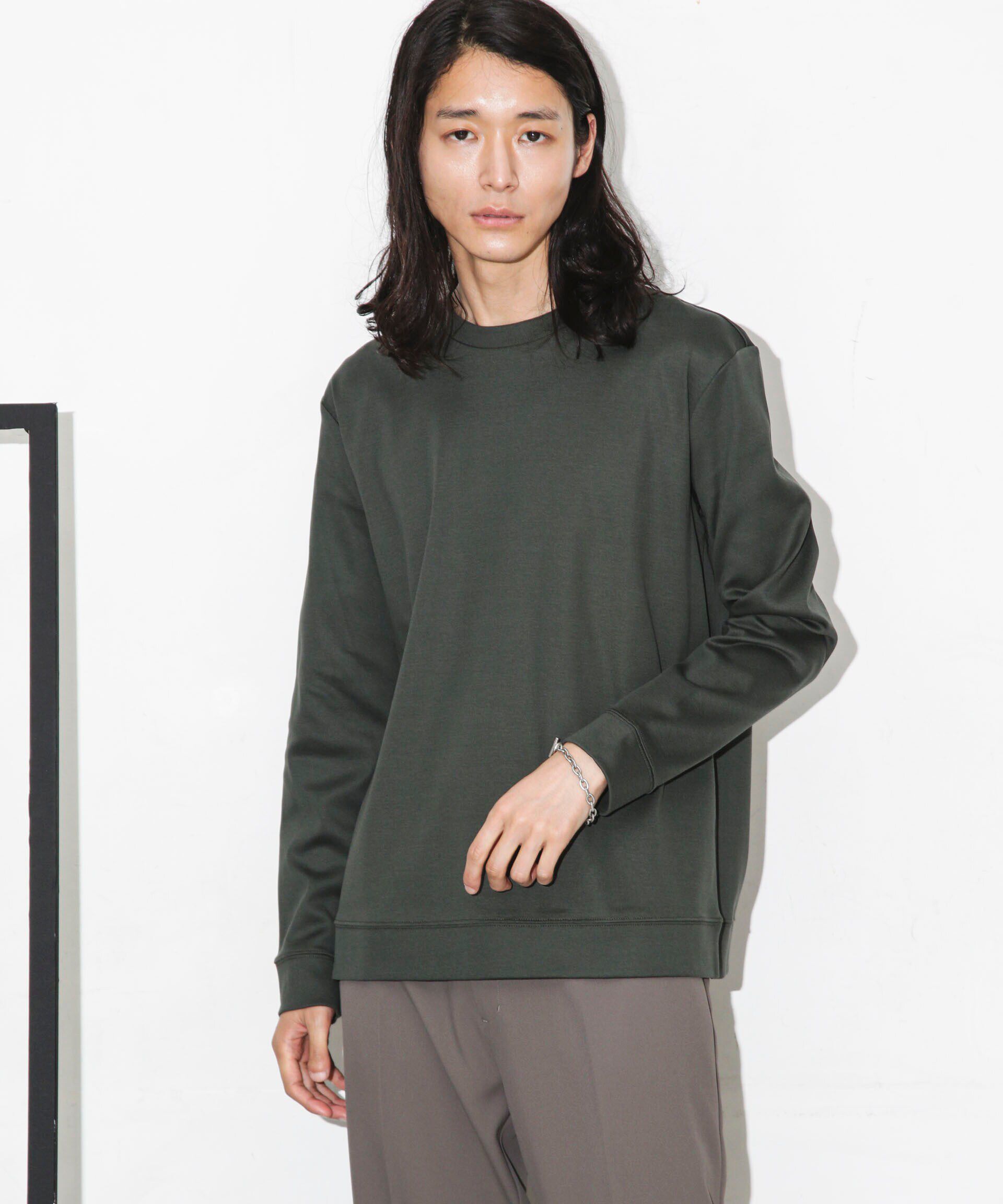 nano･universe「｢FORMAL JERSEY｣クルーネックカットソー長袖」|Tシャツ・カットソー|