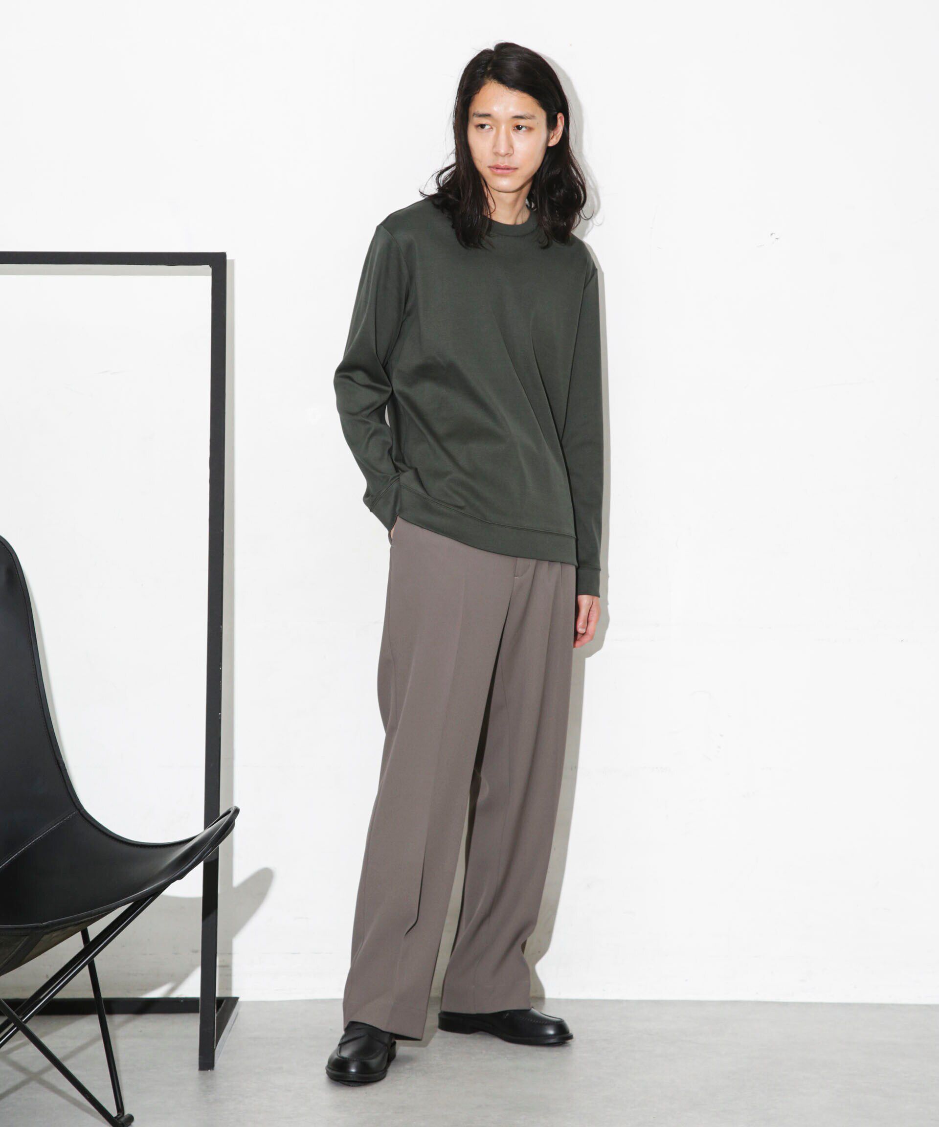 nano･universe「｢FORMAL JERSEY｣クルーネックカットソー長袖」|Tシャツ・カットソー|