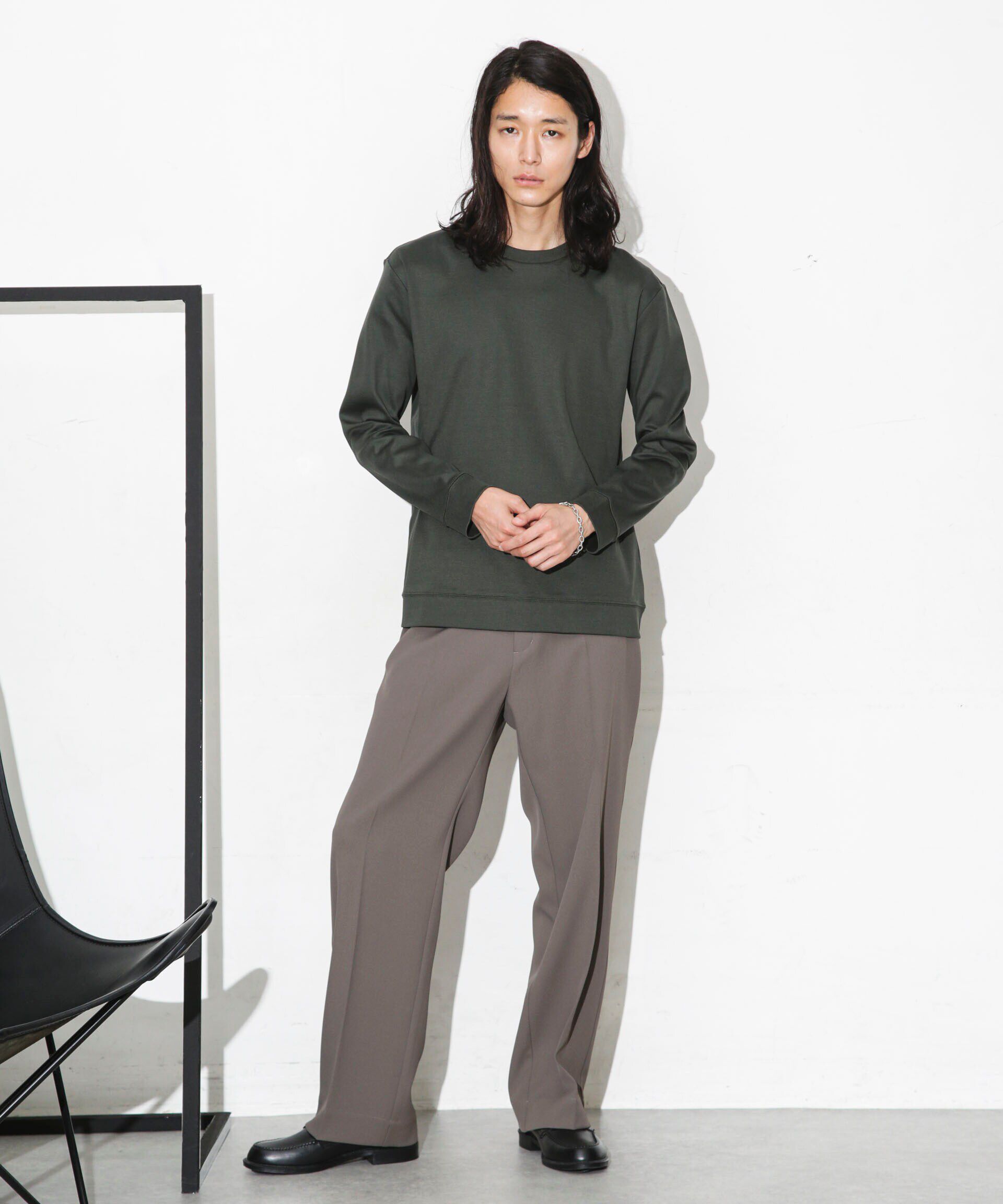 nano･universe「｢FORMAL JERSEY｣クルーネックカットソー長袖」|Tシャツ・カットソー|