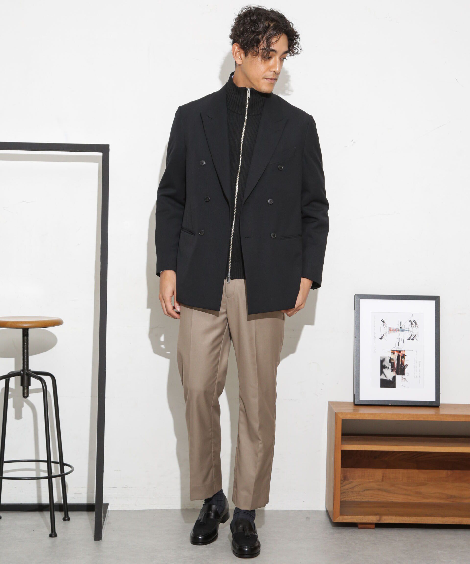 nano･universe「「ESSENTIAL LINE」TWソリッドダブルジャケット」|スーツ|