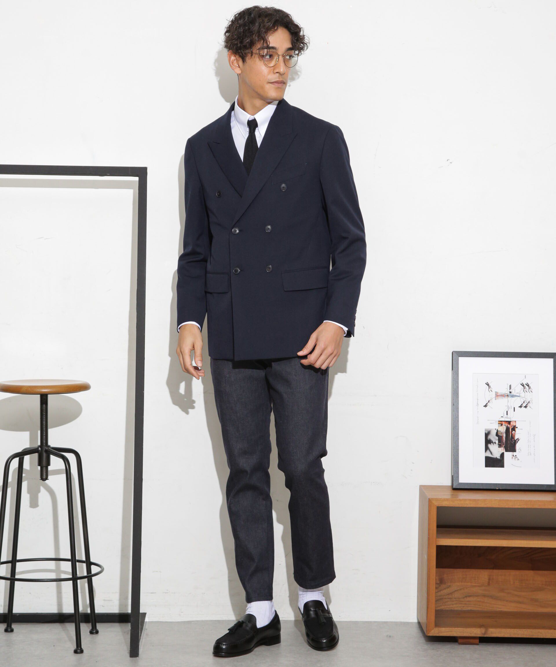 nano･universe「「ESSENTIAL LINE」TWソリッドダブルジャケット」|スーツ|