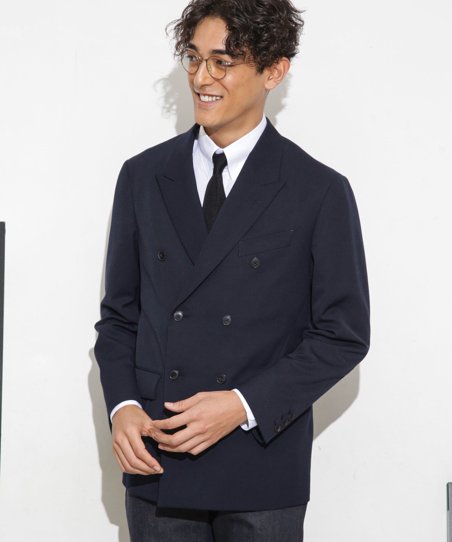 nano･universe「「ESSENTIAL LINE」TWソリッドダブルジャケット」|スーツ|