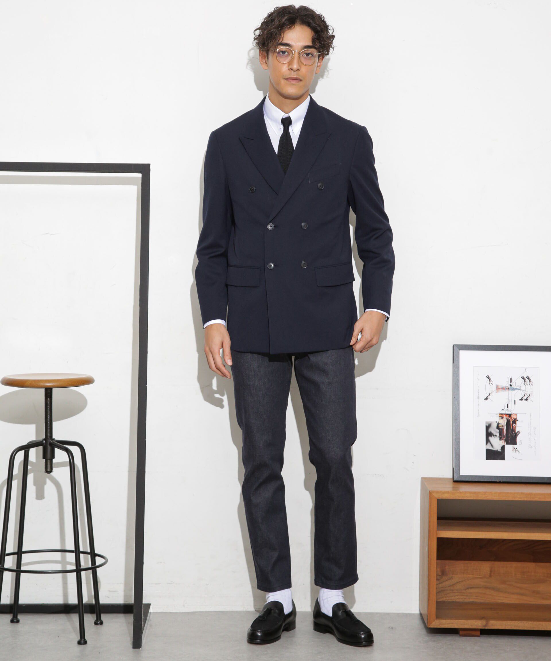 nano･universe「「ESSENTIAL LINE」TWソリッドダブルジャケット」|スーツ|