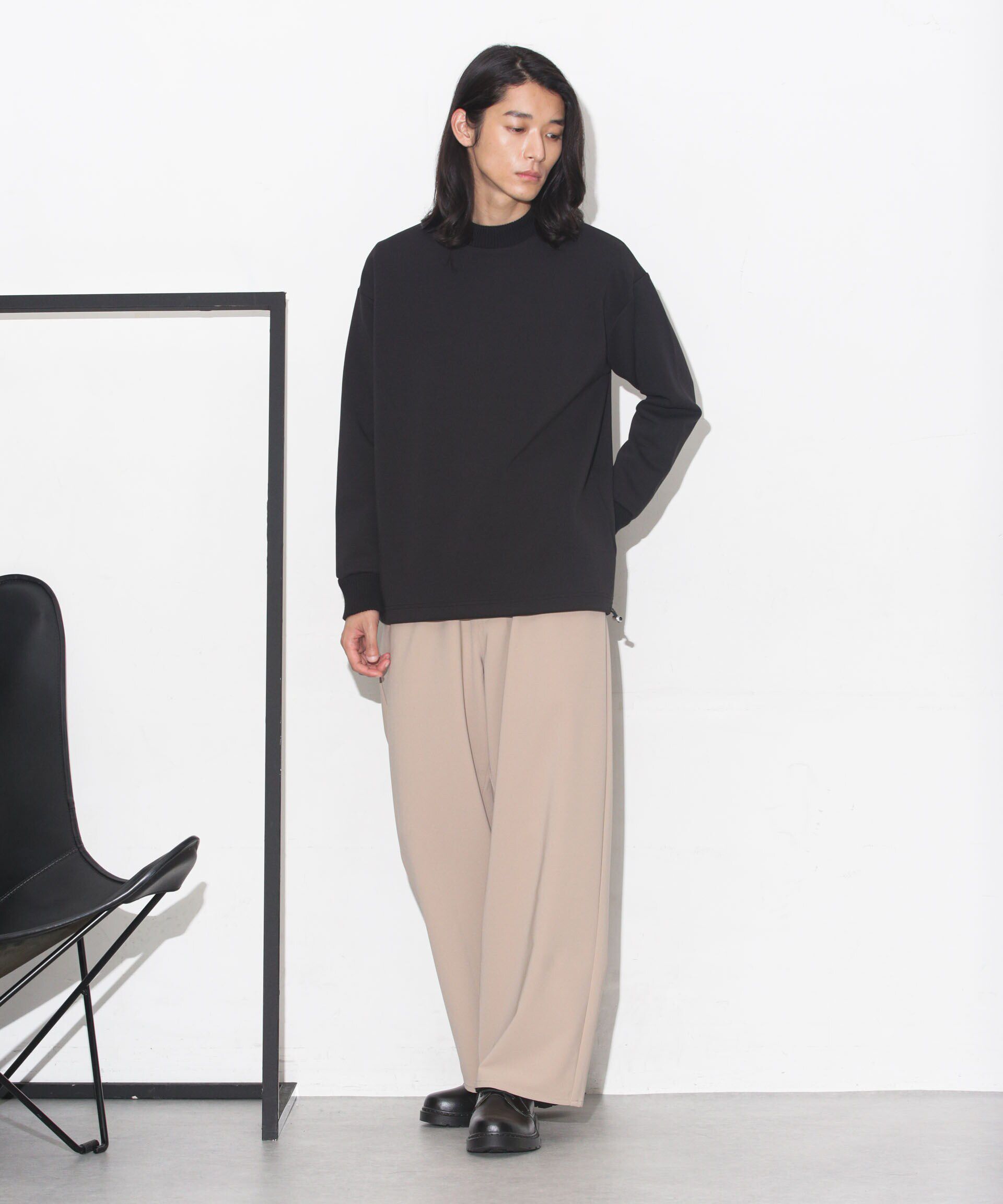 nano･universe「ダンボールドローストリングリブプルオーバー」|Tシャツ・カットソー|