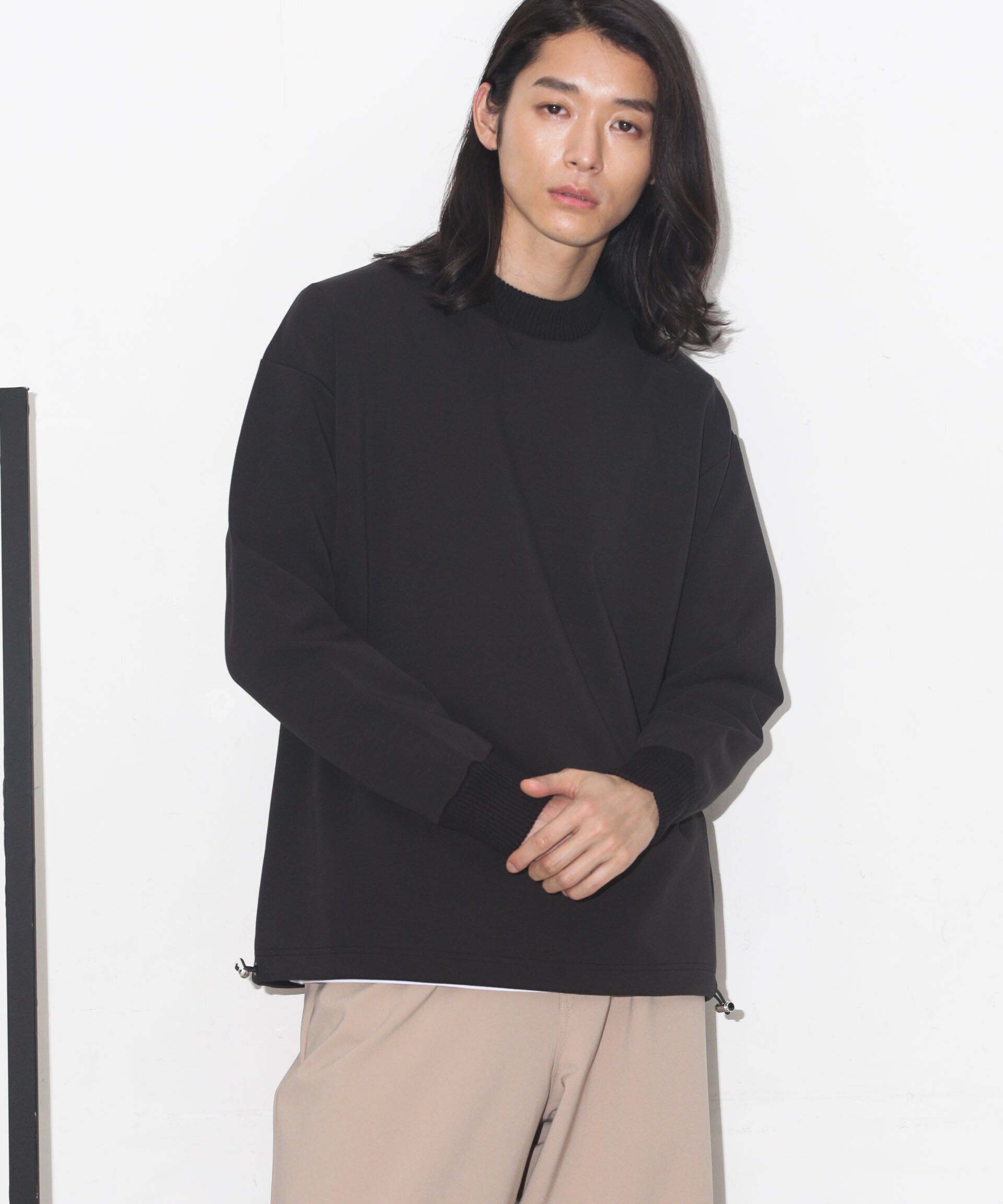 nano･universe「ダンボールドローストリングリブプルオーバー」|Tシャツ・カットソー|