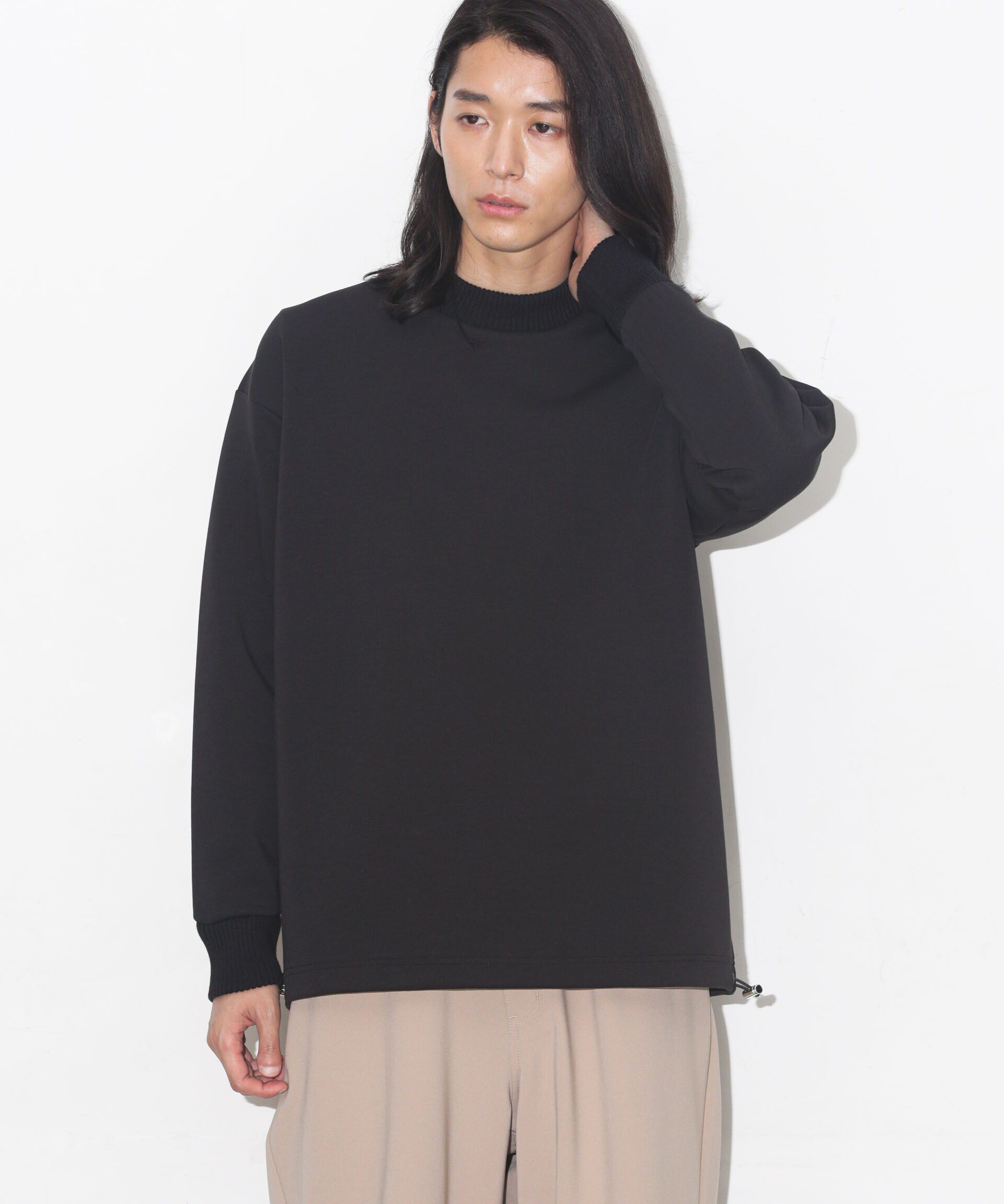 nano･universe「ダンボールドローストリングリブプルオーバー」|Tシャツ・カットソー|