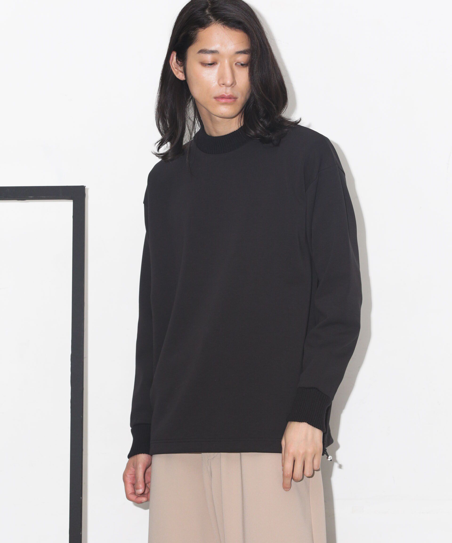 nano･universe「ダンボールドローストリングリブプルオーバー」|Tシャツ・カットソー|