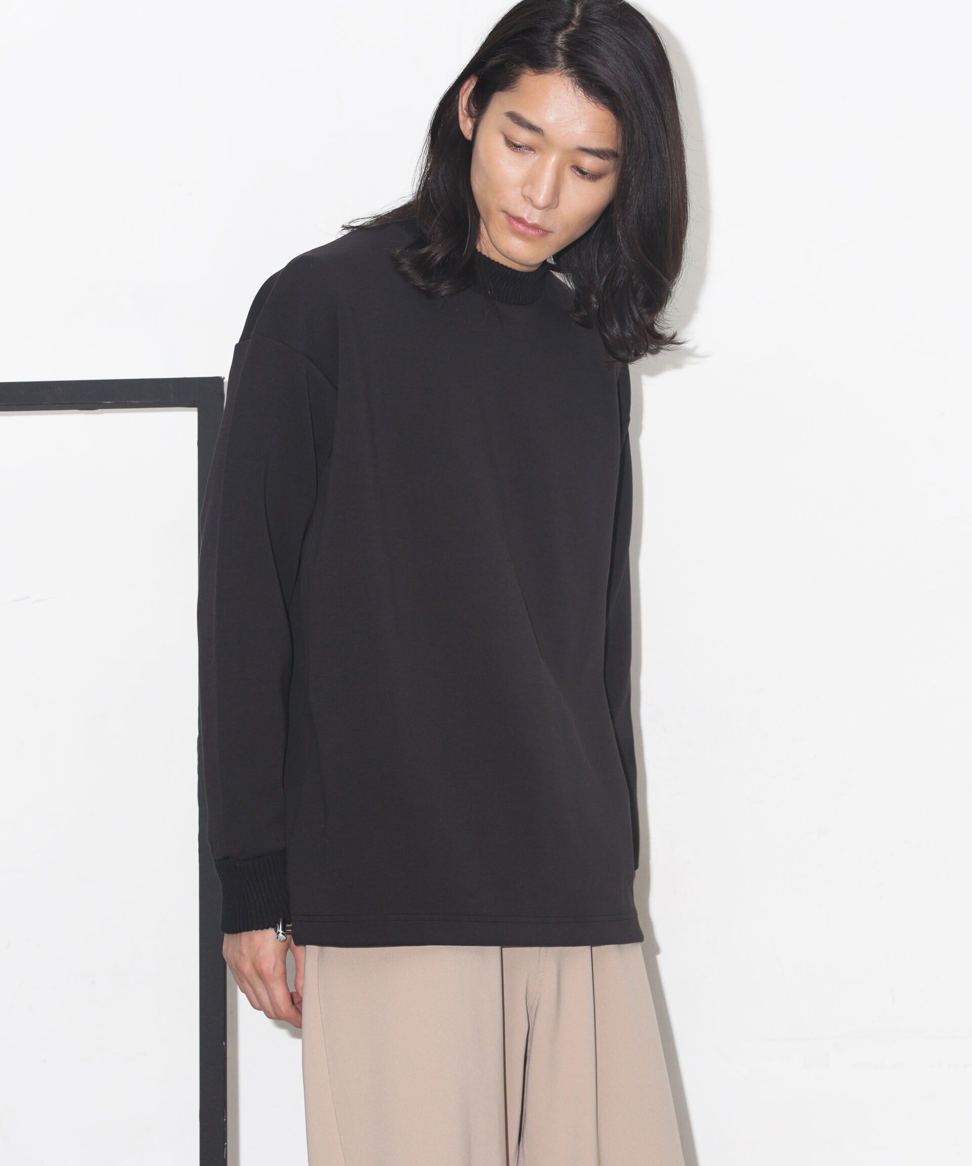 nano･universe「ダンボールドローストリングリブプルオーバー」|Tシャツ・カットソー|