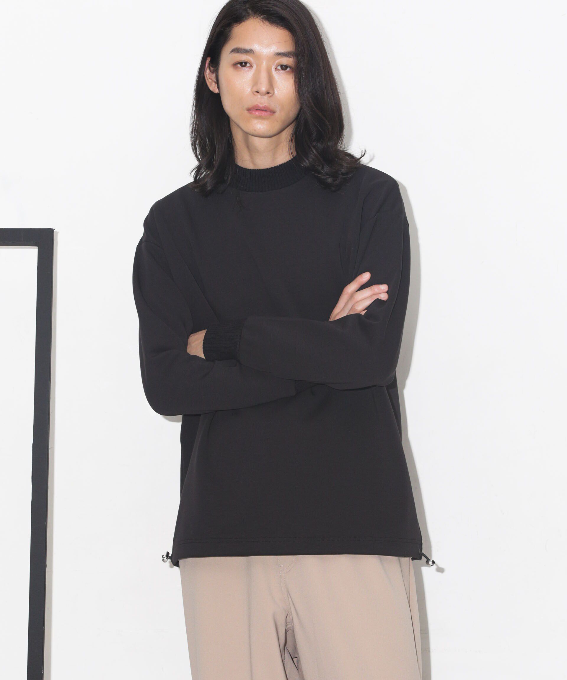 nano･universe「ダンボールドローストリングリブプルオーバー」|Tシャツ・カットソー|