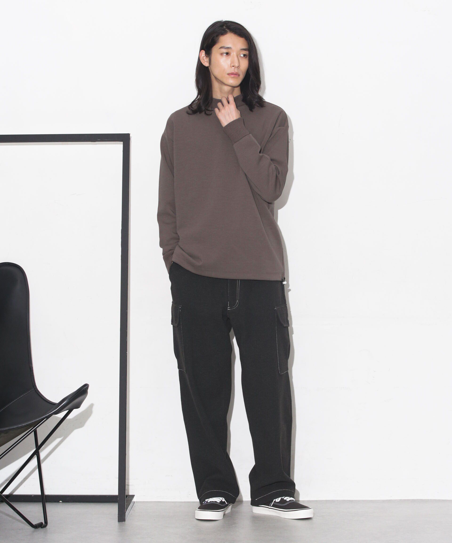 nano･universe「ダンボールドローストリングリブプルオーバー」|Tシャツ・カットソー|