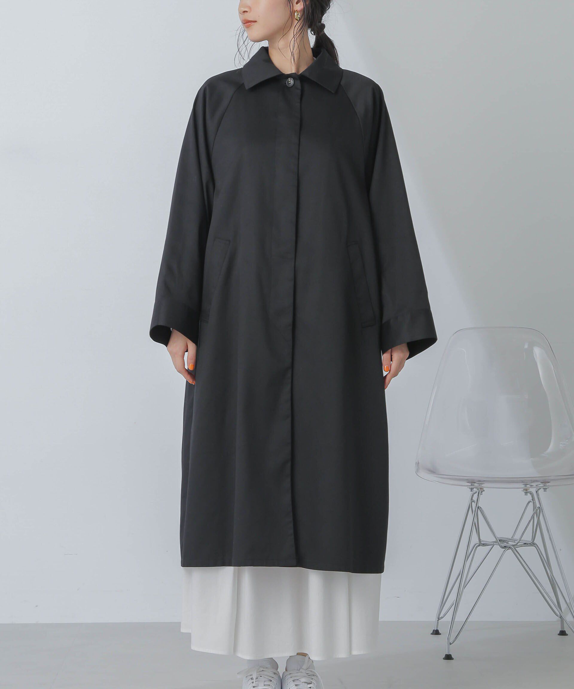 nano･universe「撥水＆花粉ガード加工2way衿ステンカラーコート」|ステンカラーコート|