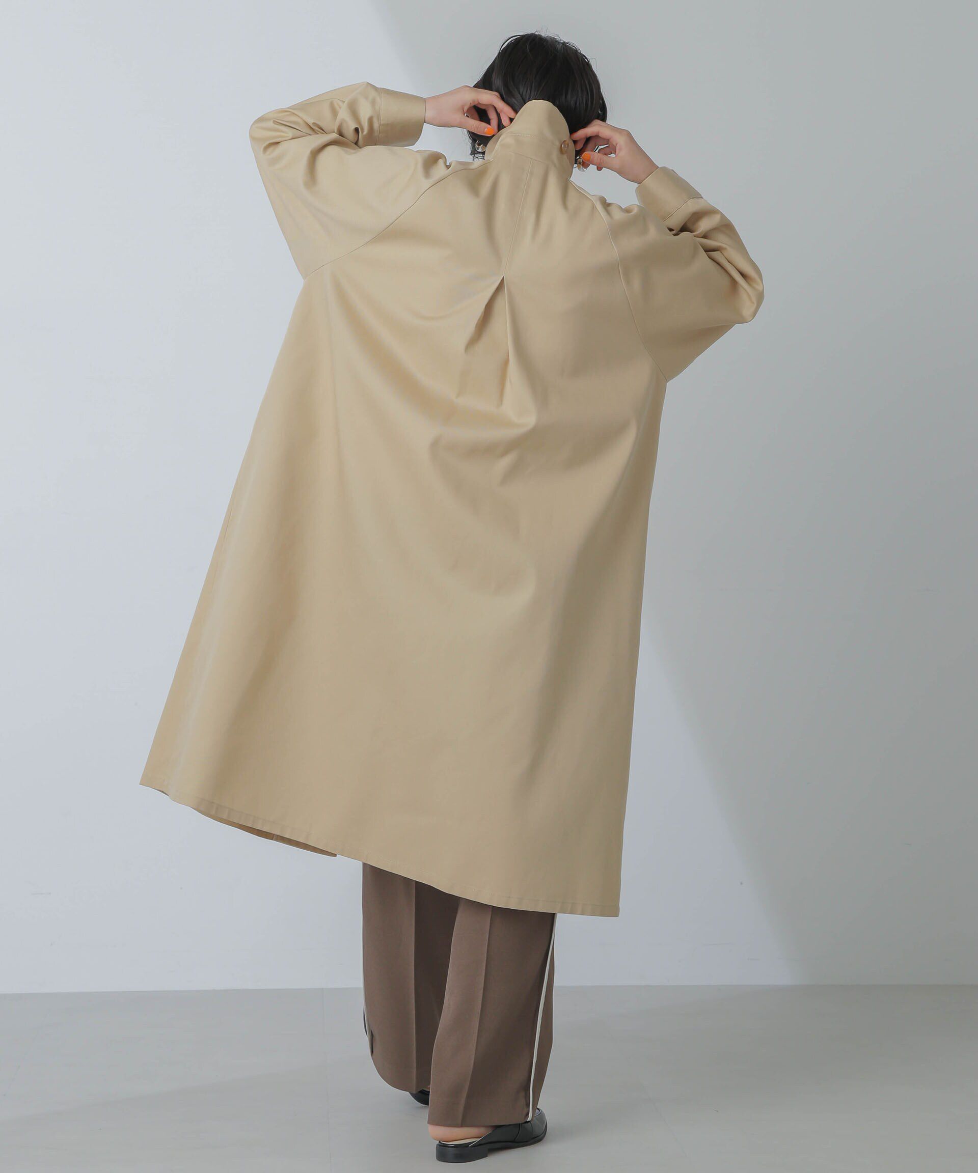 nano･universe「撥水＆花粉ガード加工2way衿ステンカラーコート」|ステンカラーコート|