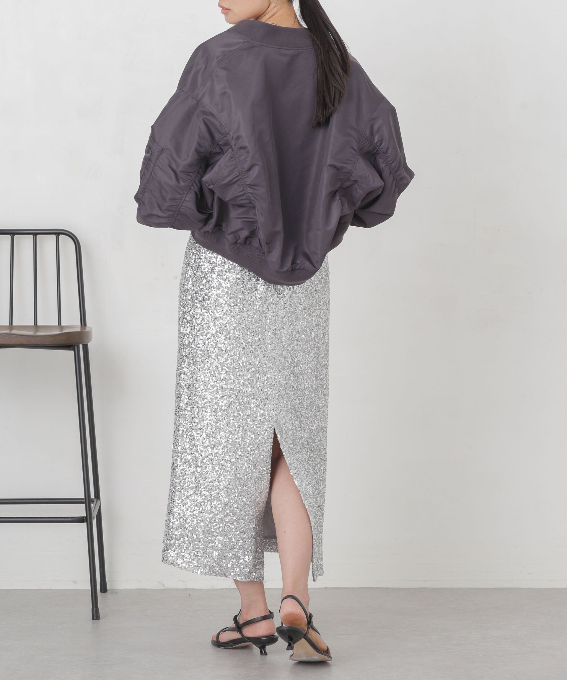 nano･universe「スパンコールIラインスカート」|スカート|