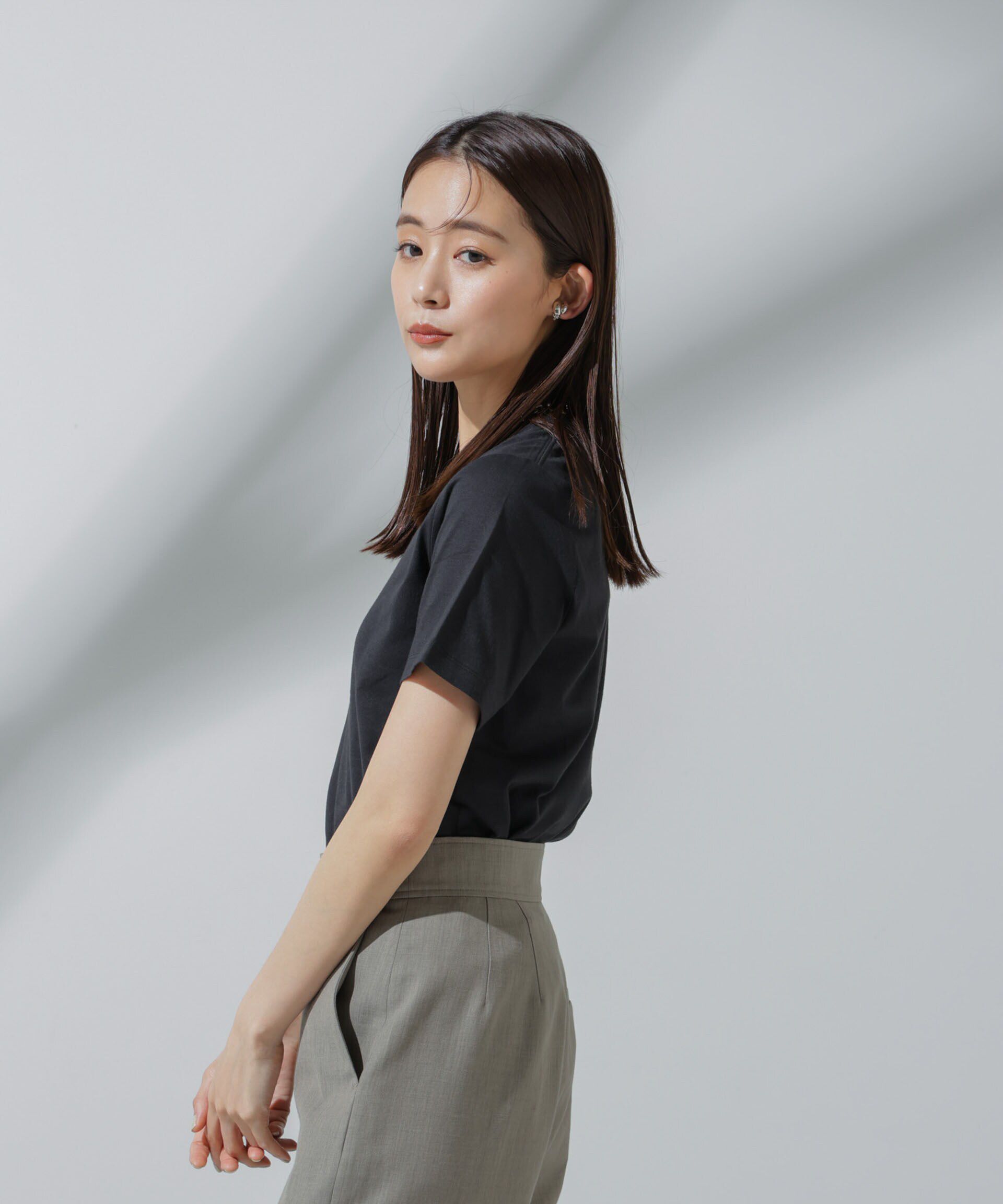 nano･universe「Anti Soaked(R) 汗染み防止 クルーネックTシャツ」|Tシャツ・カットソー|