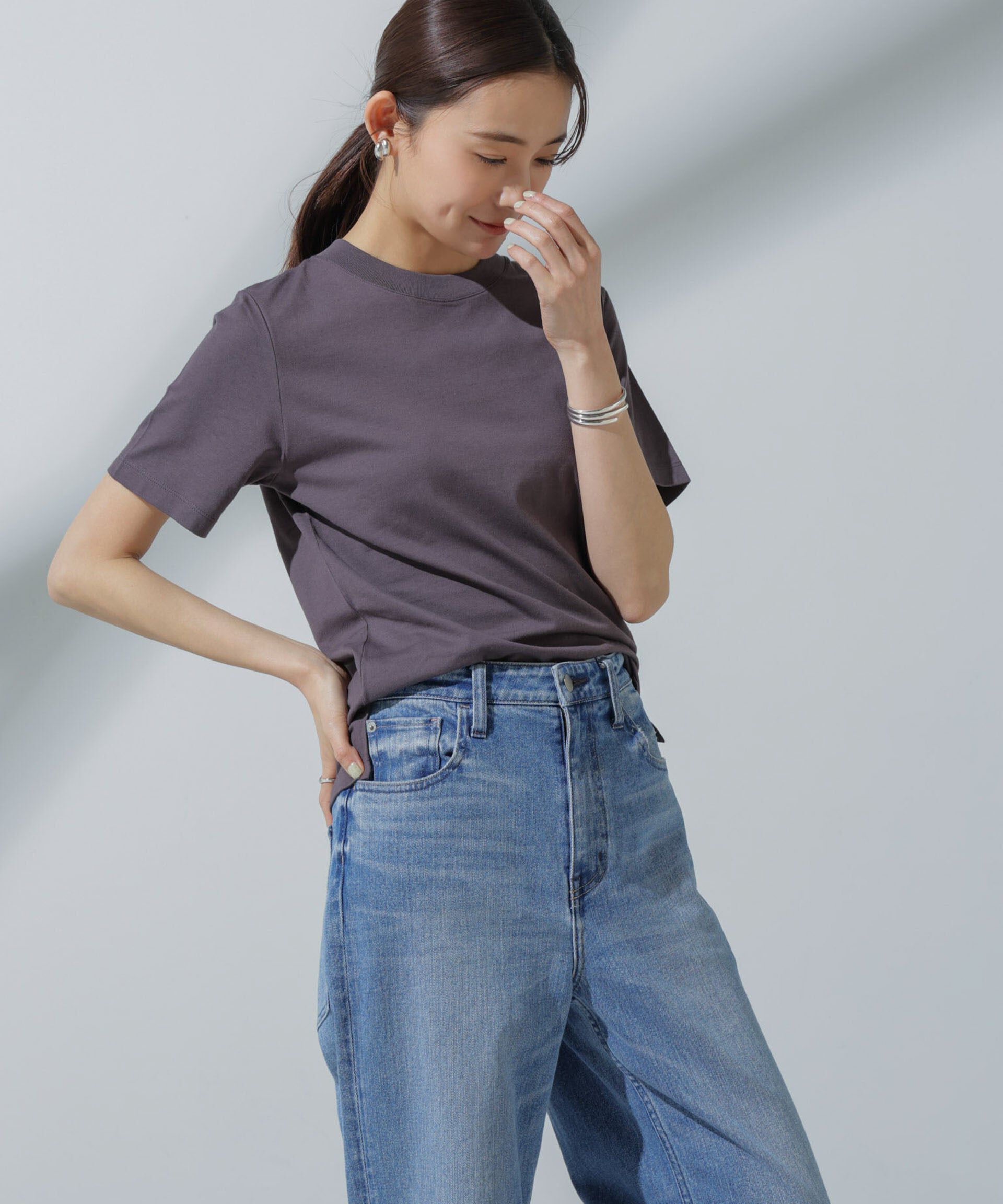 nano･universe「Anti Soaked(R) 汗染み防止 クルーネックTシャツ」|Tシャツ・カットソー|