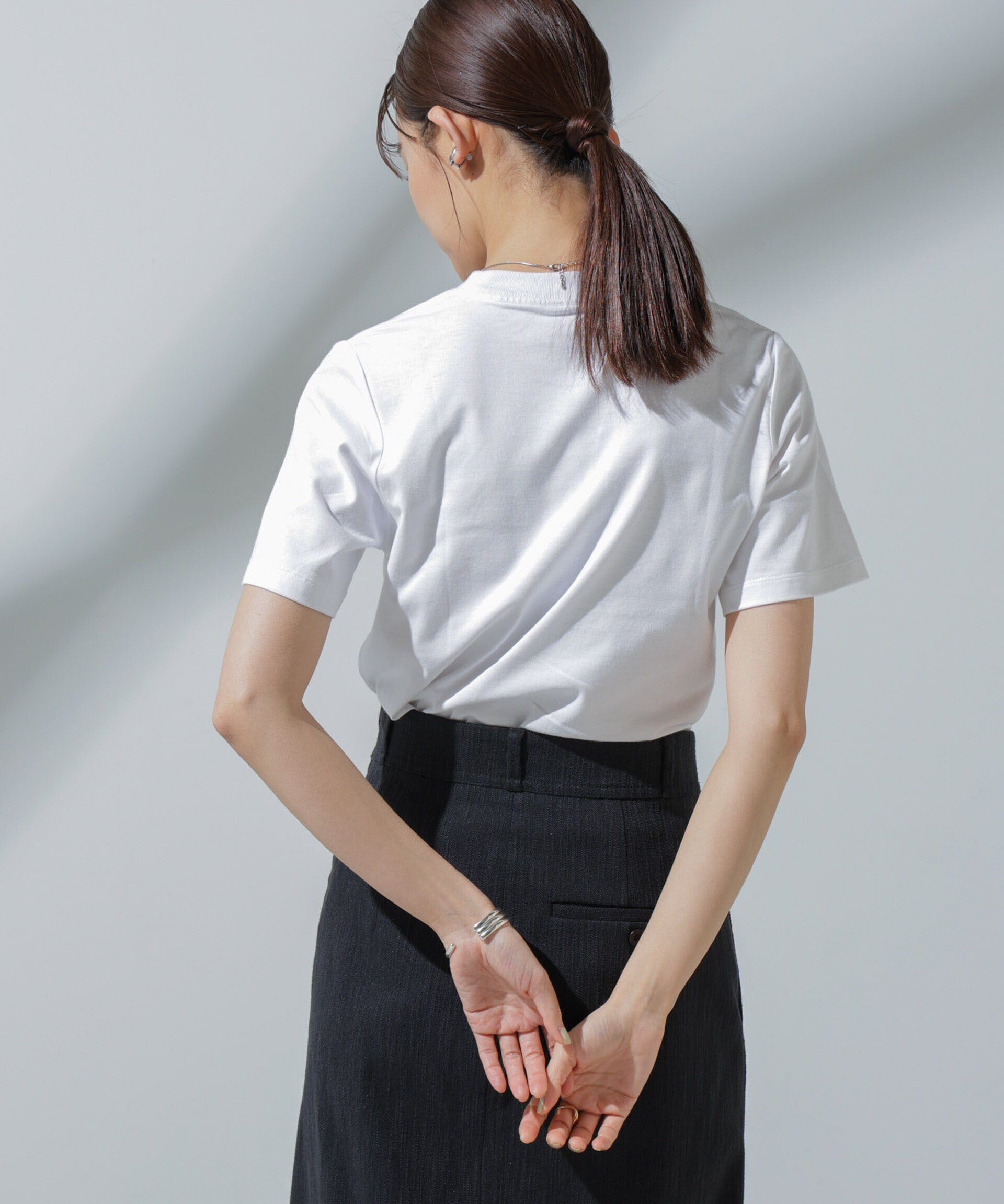 nano･universe「Anti Soaked(R) 汗染み防止 クルーネックTシャツ」|Tシャツ・カットソー|