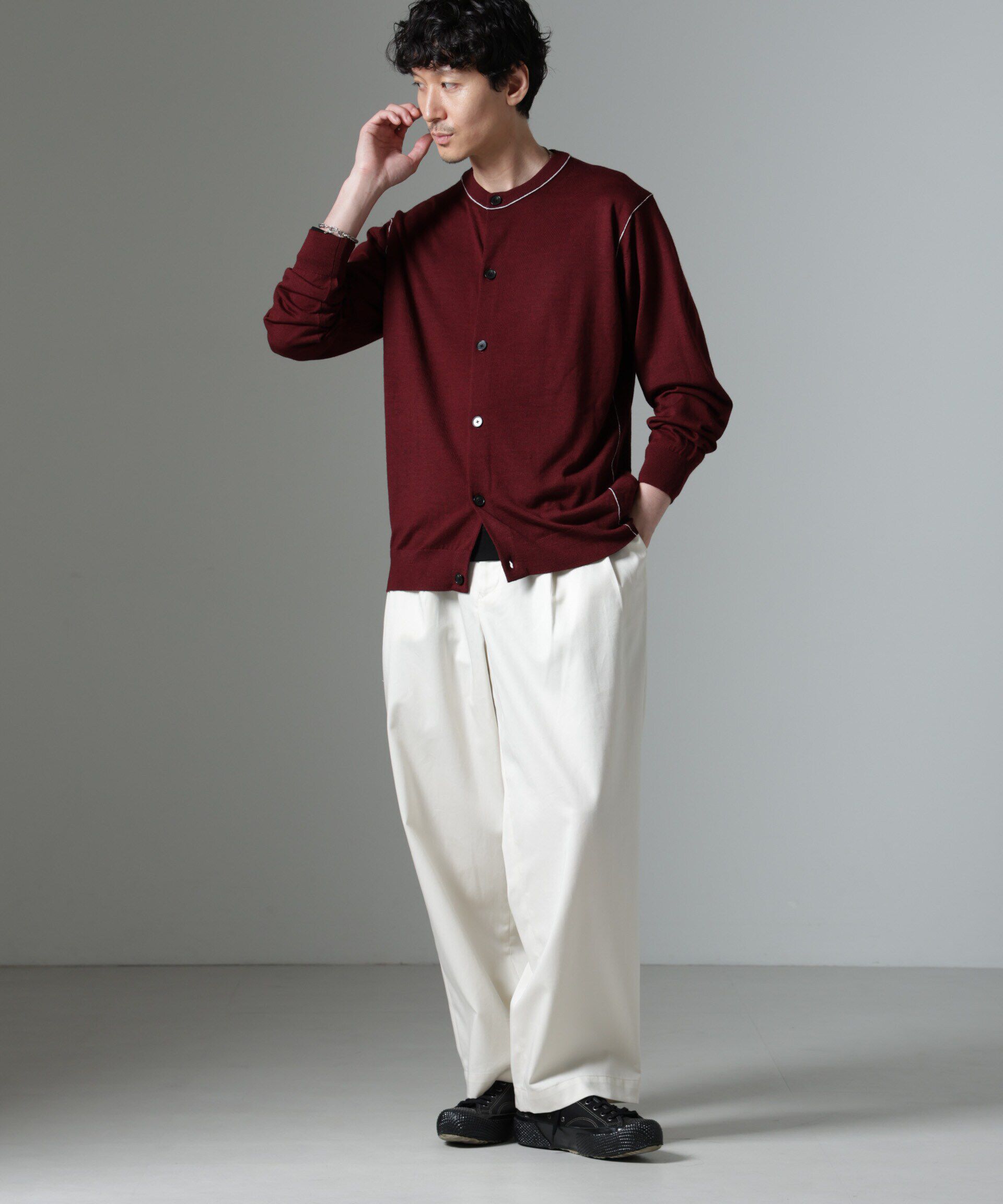 nano･universe「「大人のワイドパンツ」2タックワイドトラウザーズ」|チノ|